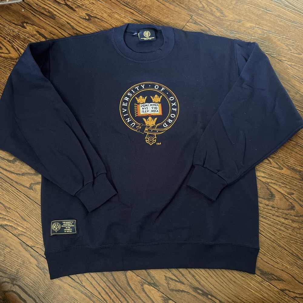 Vintage University of Oxford Sweatshirt Embroidery Logo Large EUC